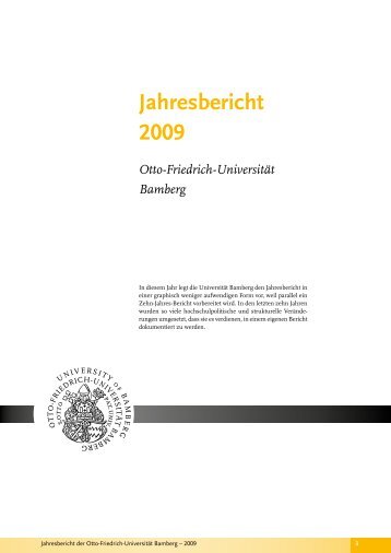 Jahresbericht 2009 - Universität Bamberg