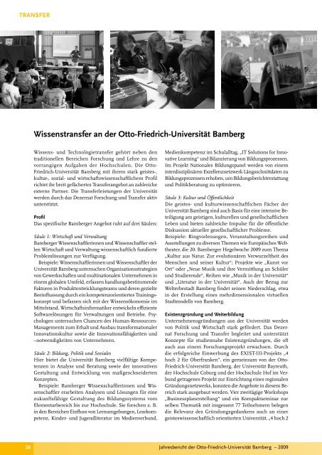 Jahresbericht 2009 - Universität Bamberg