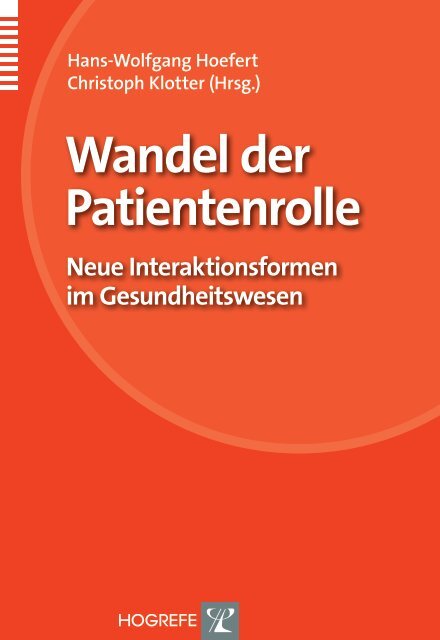 Wandel der Patientenrolle - Hogrefe