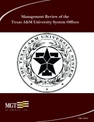 Management Review of the Texas A&M University System Offices