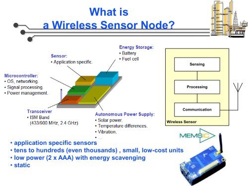 Wireless Sensor Networks in Oil and Gas Industry