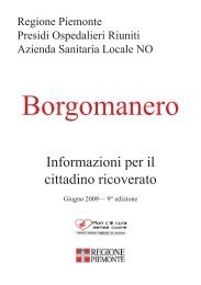 Guida ai Servizi Ospedalieri di Borgomanero - ASL 13 Novara