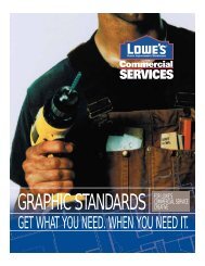 Graphic standards for lowe's commercial service