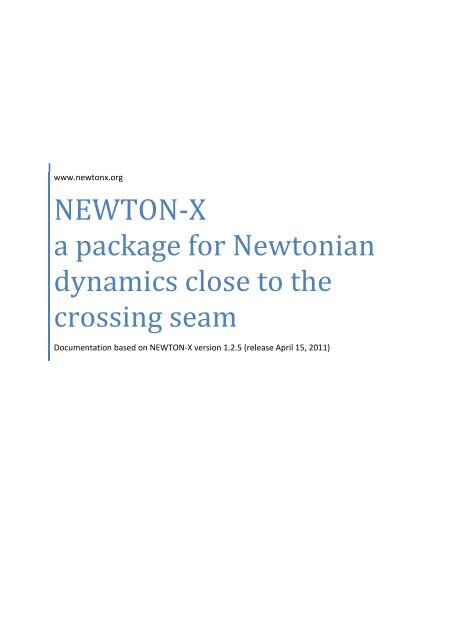 2 About NEWTON-X