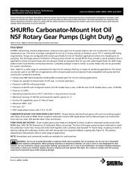 SHURflo Carbonator-Mount Hot Oil NSF Rotary Gear Pumps (Light ...