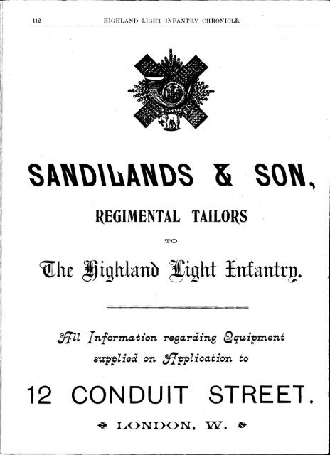 HLI Chronicle 1909 - The Royal Highland Fusiliers