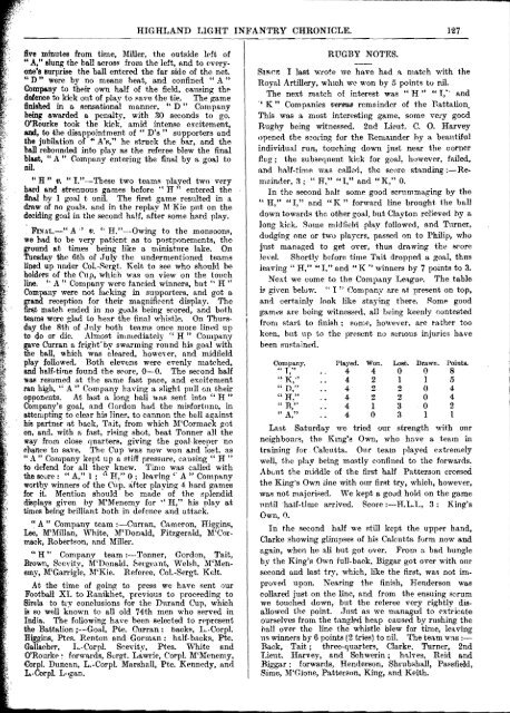 HLI Chronicle 1909 - The Royal Highland Fusiliers