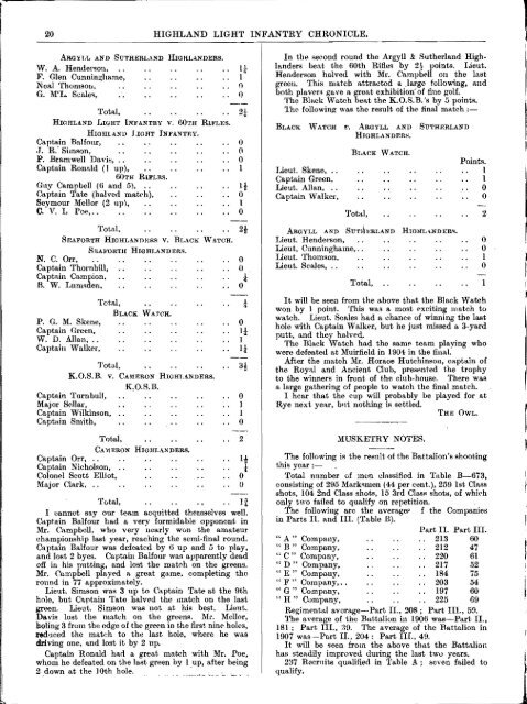 HLI Chronicle 1909 - The Royal Highland Fusiliers