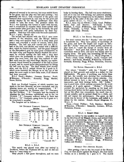 HLI Chronicle 1909 - The Royal Highland Fusiliers