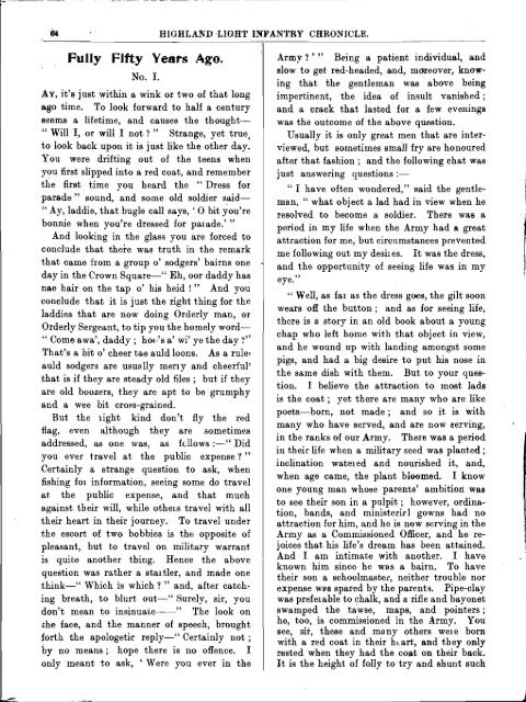 HLI Chronicle 1909 - The Royal Highland Fusiliers