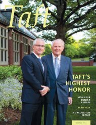 TafT'S higheST honor - The Taft School