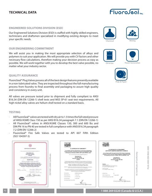 Plug valves - catalogue - Cowan Dynamics