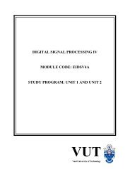 DIGITAL SIGNAL PROCESSING IV MODULE CODE ... - Home Mweb