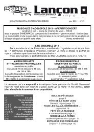 LANCON INFO nÂ° 187 juin 13 - LanÃ§on-de-Provence