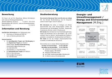 und Umweltmanagement / Energy and Environmental Management