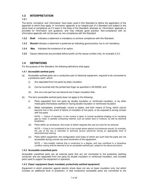 In-service safety inspection and testing of electrical equipment