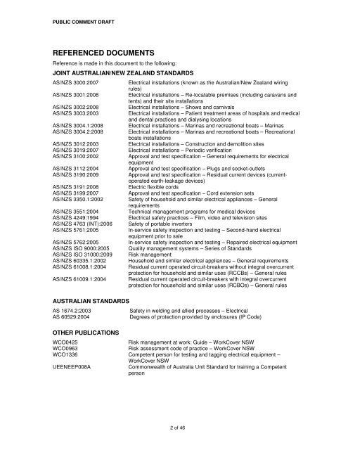 In-service safety inspection and testing of electrical equipment