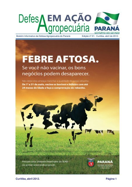 Abril 2012 - Agência de Defesa Agropecuária do Paraná - ADAPAR