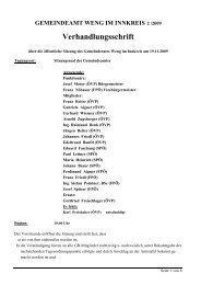 Sitzung vom 19.11.2009 (41 KB) - .PDF - Weng im Innkreis