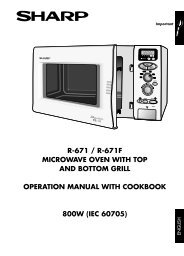 r-671 / r-671f microwave oven with top and bottom grill ... - Sharp