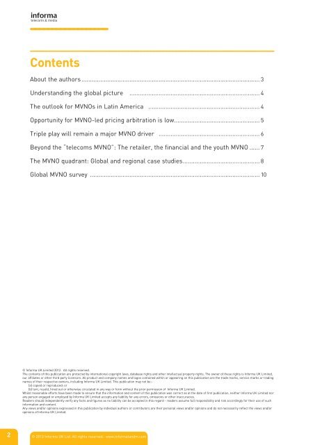 The Future of MVNOs - Informa Telecoms & Media