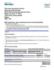 Example final assessment form - Wigan Council