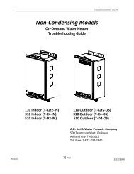 Non-Condensing Models - AO Smith Water Heaters