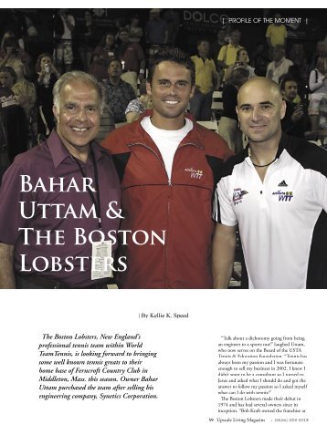 Bahar Uttam & The Boston Lobsters - World Team Tennis