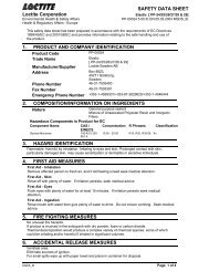 SAFETY DATA SHEET Loctite Corporation 1. PRODUCT ... - Darlas