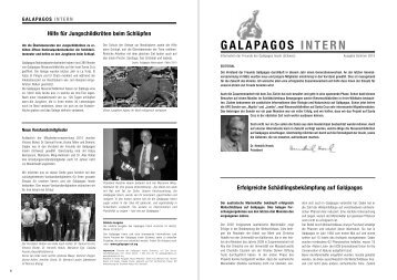 galapagos intern - Verein Freunde der GalÃ¡pagos Inseln Schweiz