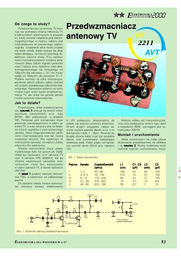 Przedwzmacniacz antenowy TV (151KB) - Elportal