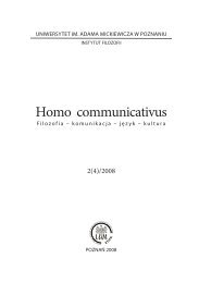 Homo communicativus - Uniwersytet im. Adama Mickiewicza
