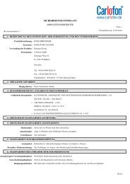 SICHERHEITSDATENBLATT - Carlofon