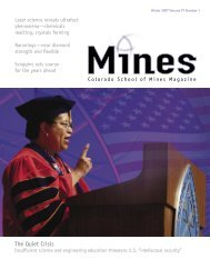 Volume 97 Number 1 Winter 2007 - Mines Magazine - Colorado ...