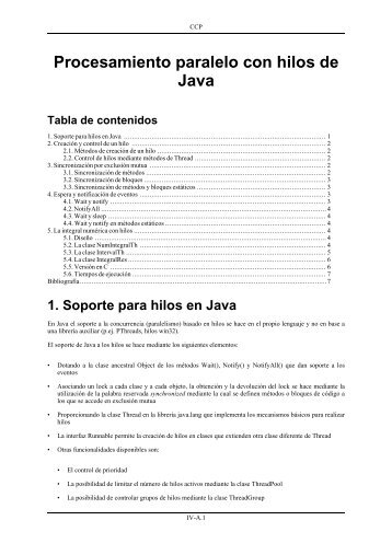 Procesamiento paralelo con hilos de Java - GRC