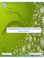 RAMKRISHNA FORGINGS LIMITED News Letter