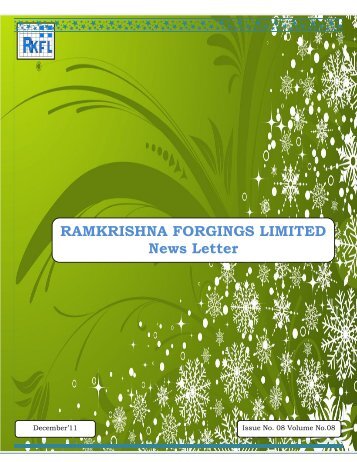 RAMKRISHNA FORGINGS LIMITED News Letter