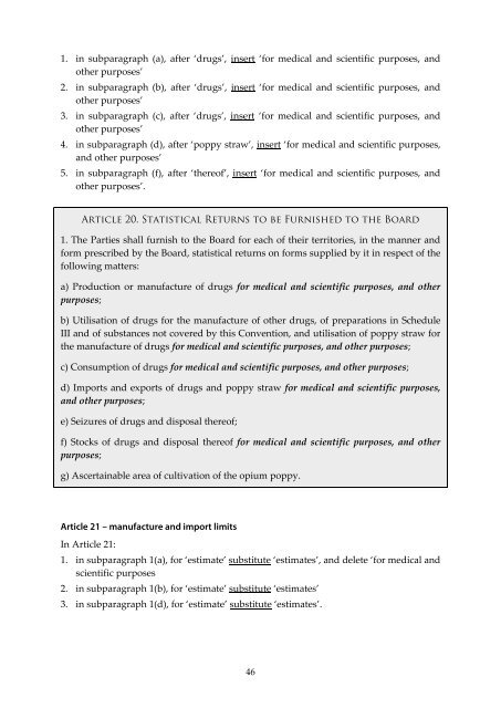 roadmaps to reforming the un drug conventions - Beckley Foundation