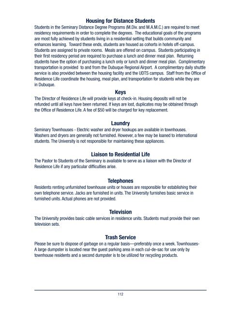 Student Handbook - University of Dubuque