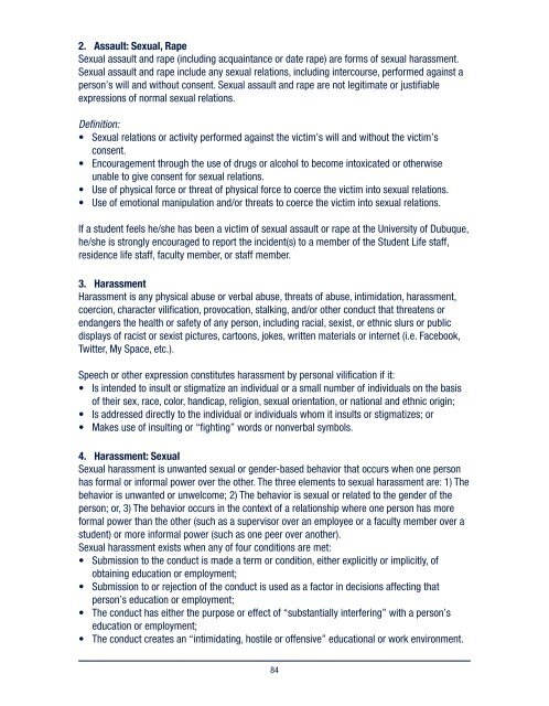 Student Handbook - University of Dubuque