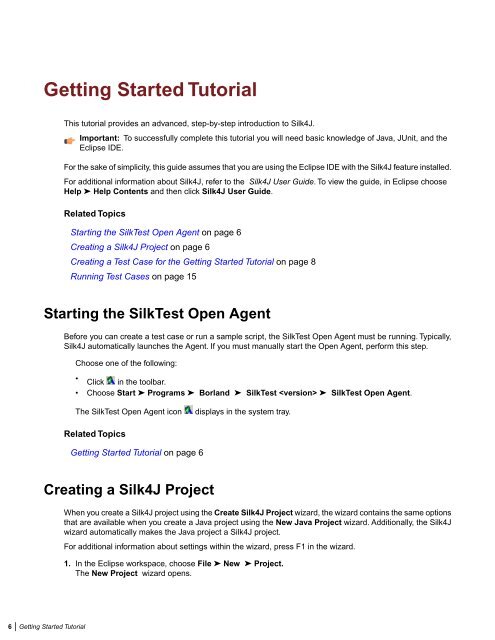 Creating a Test Case for the Getting Started Tutorial - Borland ...