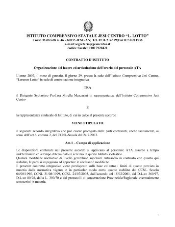 A.T.A. - Istituto Scolastico Comprensivo Lorenzo Lotto, Jesi