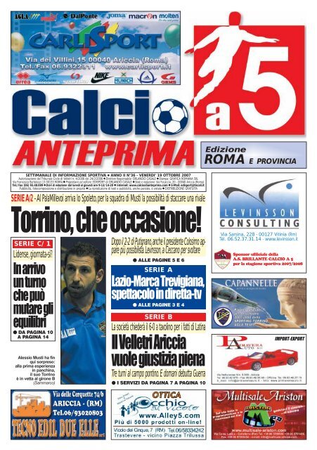 calcio a 5 anteprima 36/07