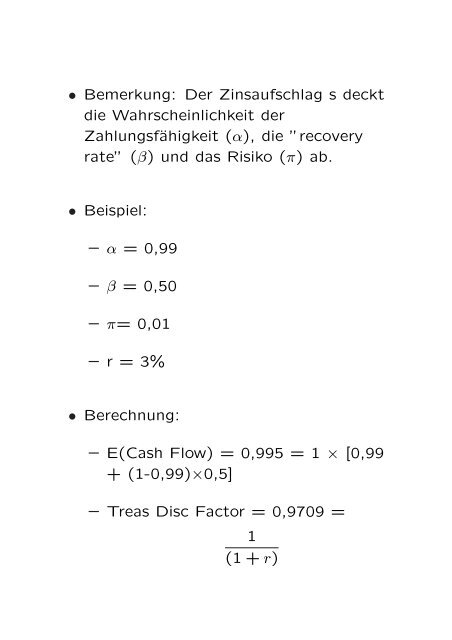 Folien: Kreditausfallrisiko - Burkhard Erke