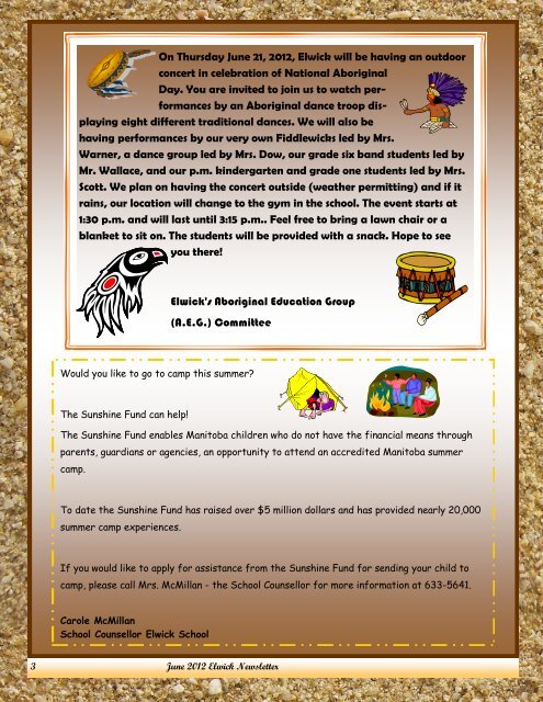 Elwick Newsletter - Seven Oaks School Division