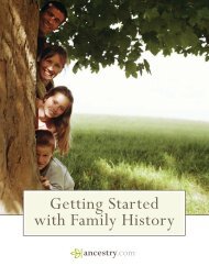 Getting Started with Family History - Ancestry.com