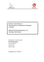 Bericht zur Schulvisitation am Oberstufenzentrum 2 ... - OSZ2 Potsdam