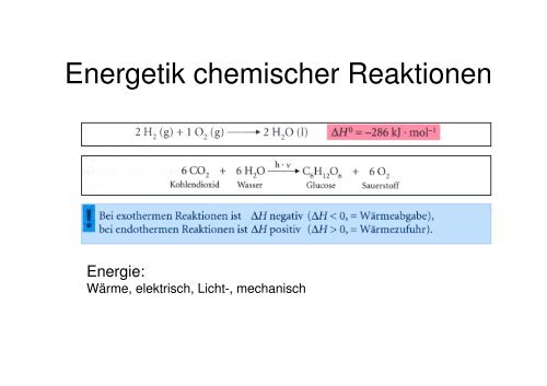 Chemische Reaktionen