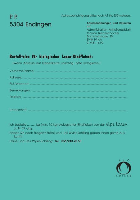 Mitteilungsblatt der Genossenschaft Loasa und des V und des ...