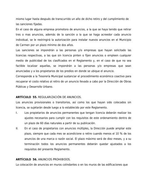 Reglamento de Anuncios para el Municipio de Carmen - H ...